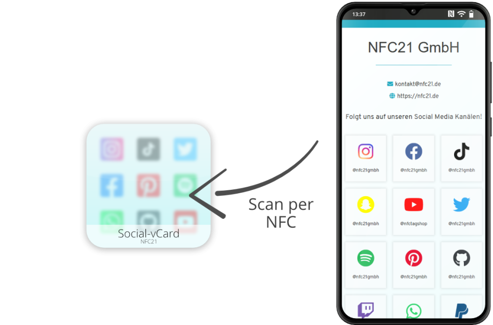 Scan your Social-vCard