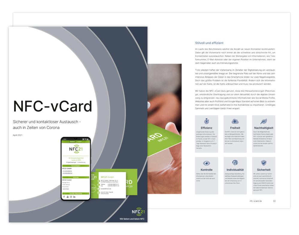 NFC-vCard - die Broschüre