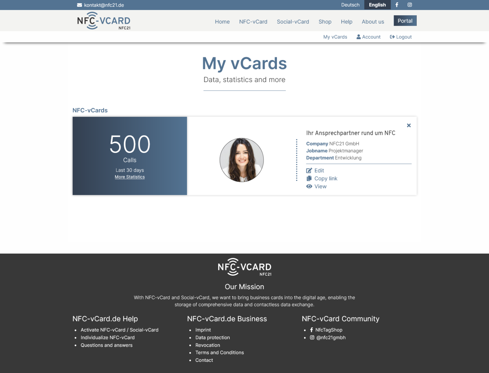 NFC-vCard - Everything at a glance